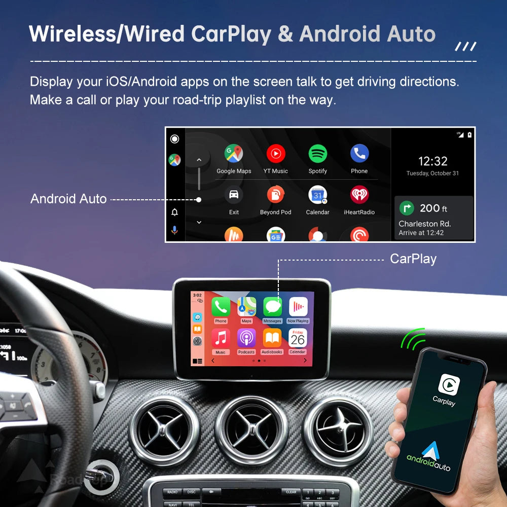 Plug and Play Wireless CarPlay for Mercedes Benz A Class CLA GLA W176 C117 X117 X156 NTG4. | AUTOKITSHOP