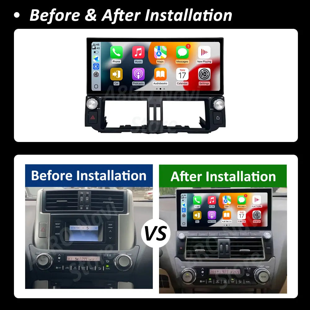 12.3 inch Carplay for Toyota Land Cruiser Prado 150 2010 2011 2012 2013 Smart System Cooli | AUTOKITSHOP