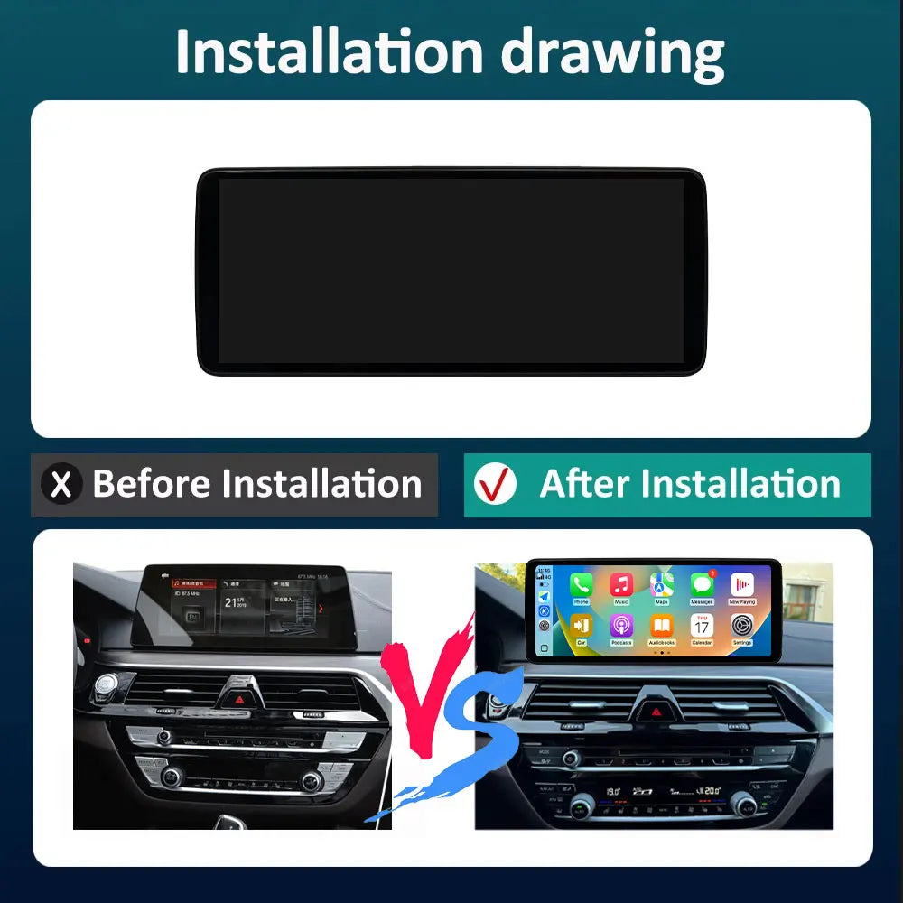 Car Video Multimedia Player 12.3 inch Android 16 for BMW 5 Series 2018 EVO System GPS Navi