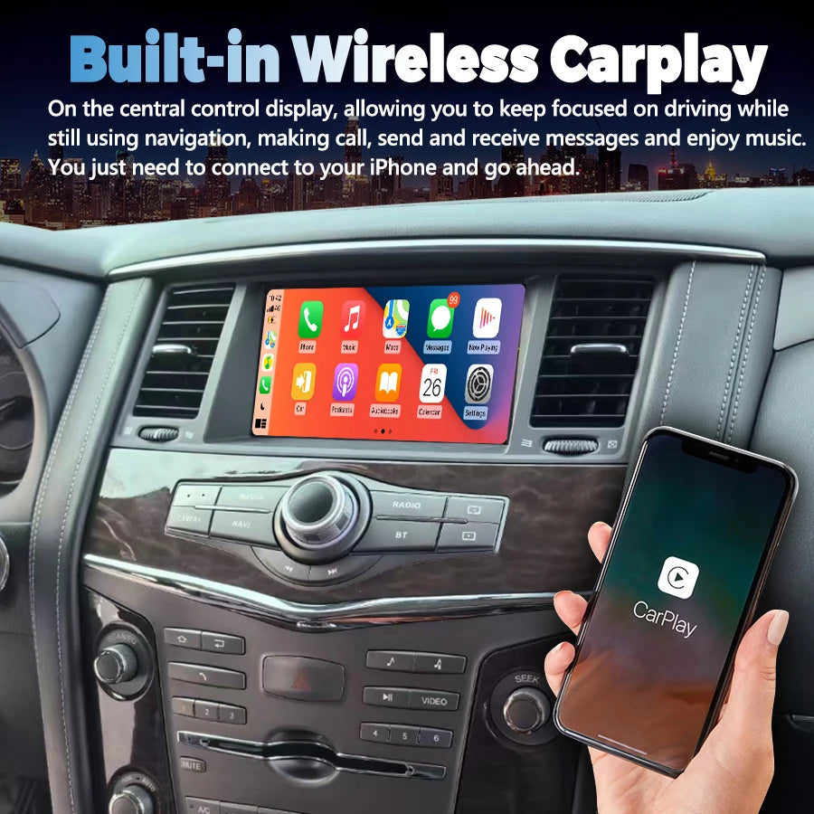 8" Qled Screen 256GB Android 13 Car Radio Multimedia Player For Infiniti Qx80 Qx56 For Nis