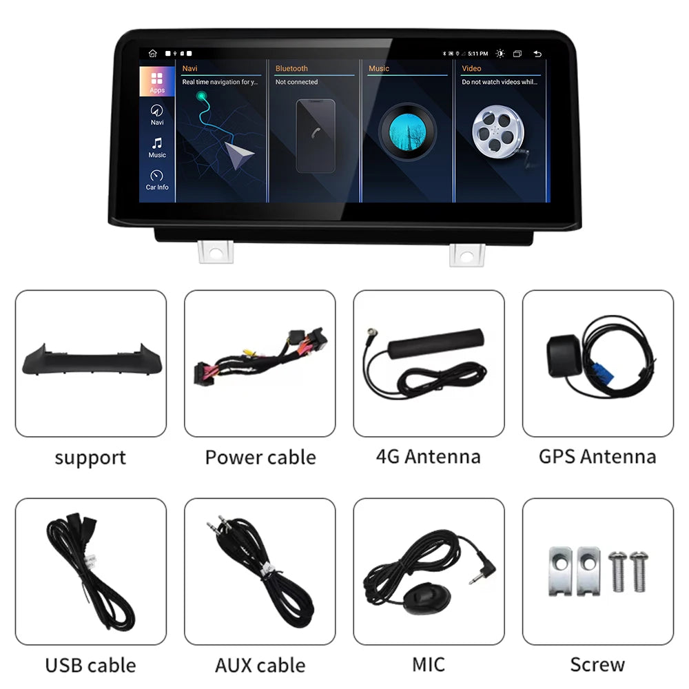 10.25inch Car Multimedia Display Screen Android For BMW 3 - 4 Series F30 F31 F32 F33 F34 F