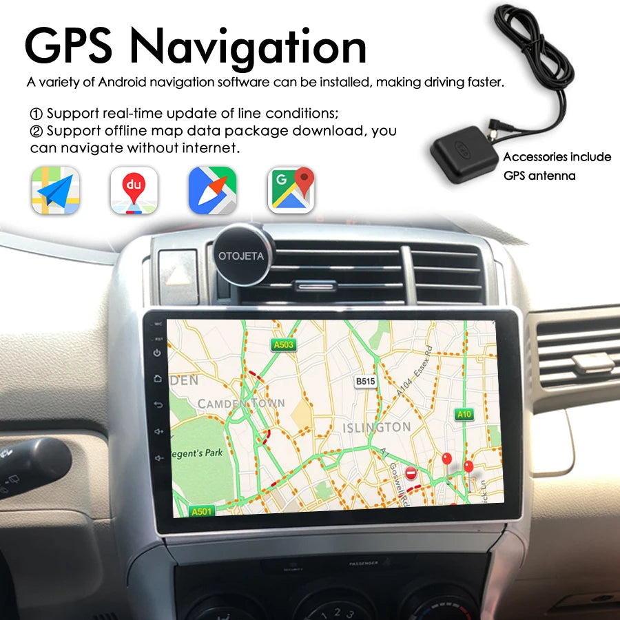 128GB Car Radio Android 14 Touch Screen Multimedia Video Player For Toyota Verso 2010 2011