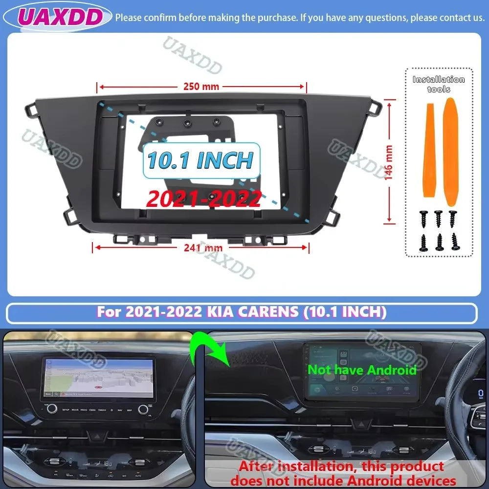 FOR 2014-2022 Kia CARENS 9 10.1INCH Car stereo radio Android frame panel fascia cable harn