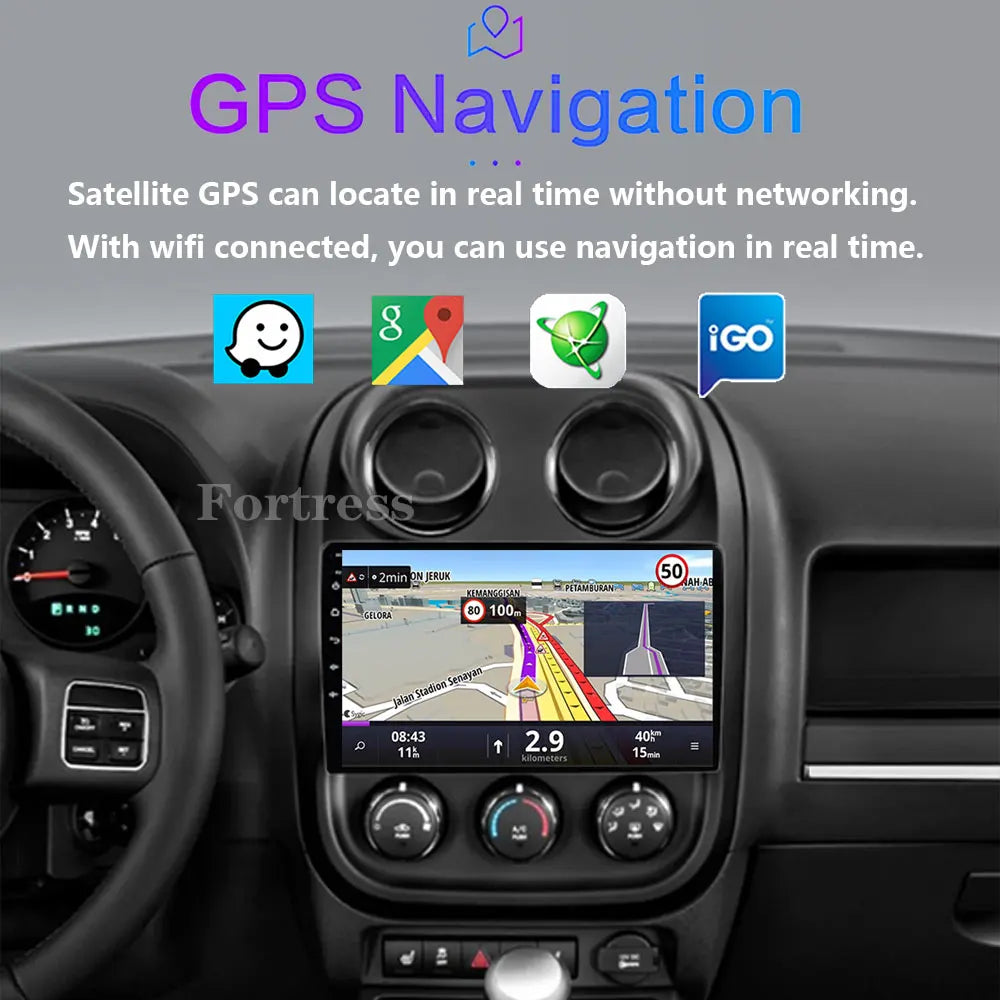 Car Radio Carplay For Jeep Compass Patriot 2011 - 2017 Navigation GPS Android Auto Screen