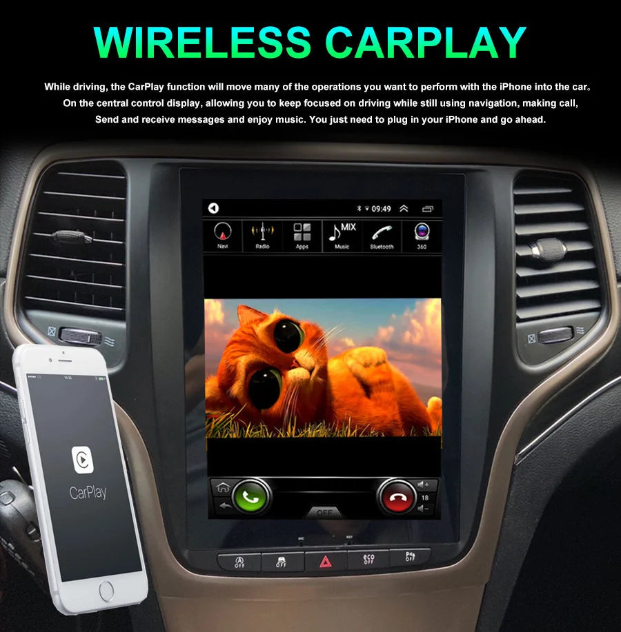 Android 15 Screen For Jeep Grand Cherokee 2014 2015 2016 Car Autoradio Multimedia Player S