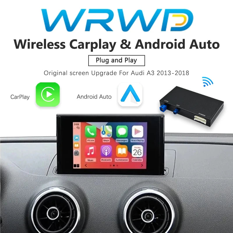 Wireless Carplay Android Auto Lossless Installation Interface For Audi A3 A4 A5 Q2 Q5L Q7