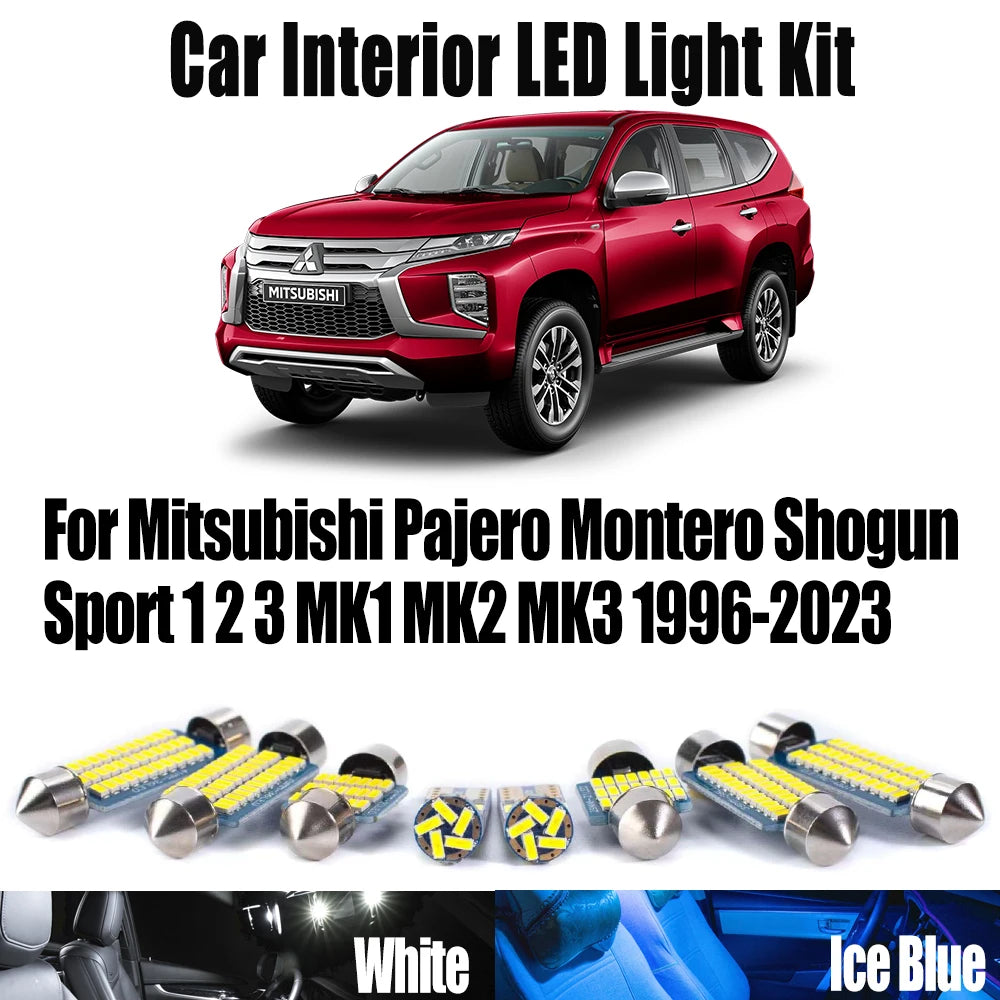 LED Interior Light Kit for For Mitsubishi Pajero Montero Shogun Sport 1 2 3 MK1 MK2 MK3 1996-2023 - Canbus Dome Map D...