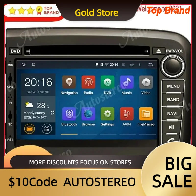 Android 13 64G Car DVD CD Player for VOLVO S80 1999-2005 Auto Stereo GPS Navigation 2 din