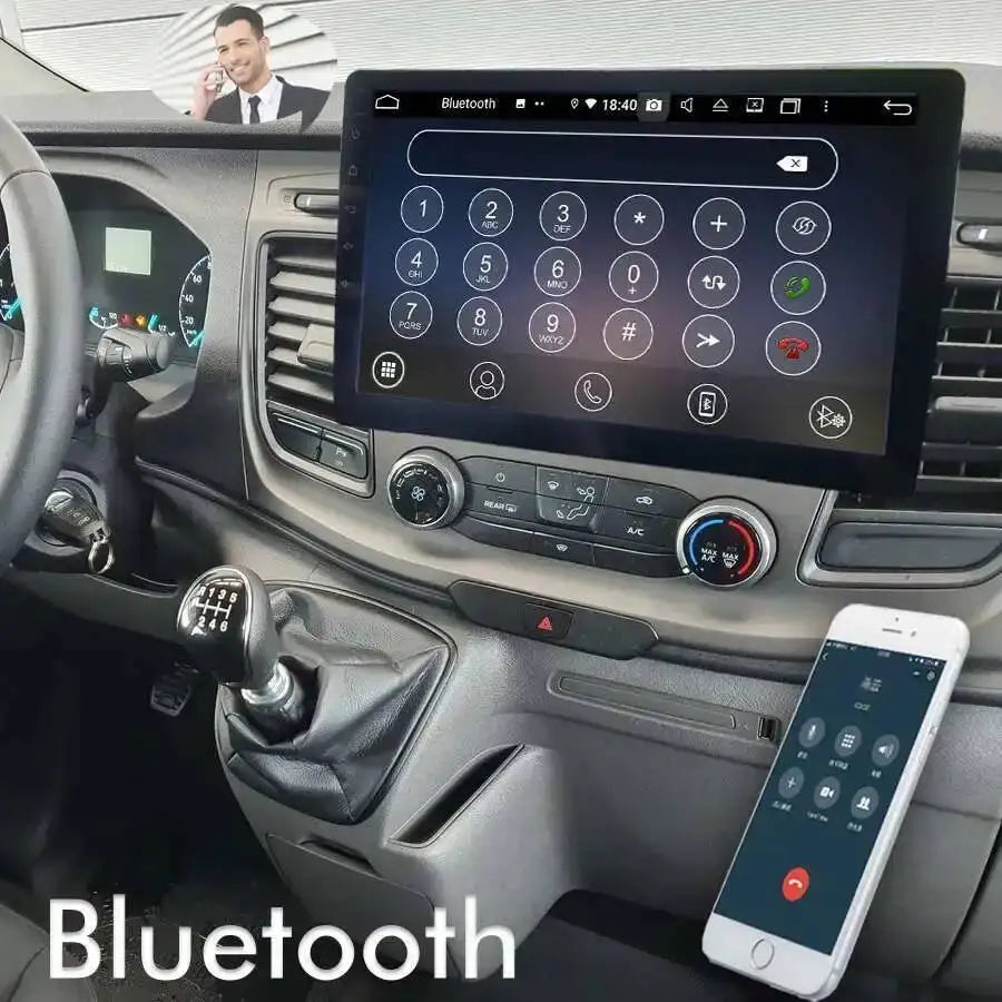 Android 15 Auto Car Radio For Ford Transit MK-9/Custom 2012-2024 256GB Apple Wireless Carp | AUTOKITSHOP