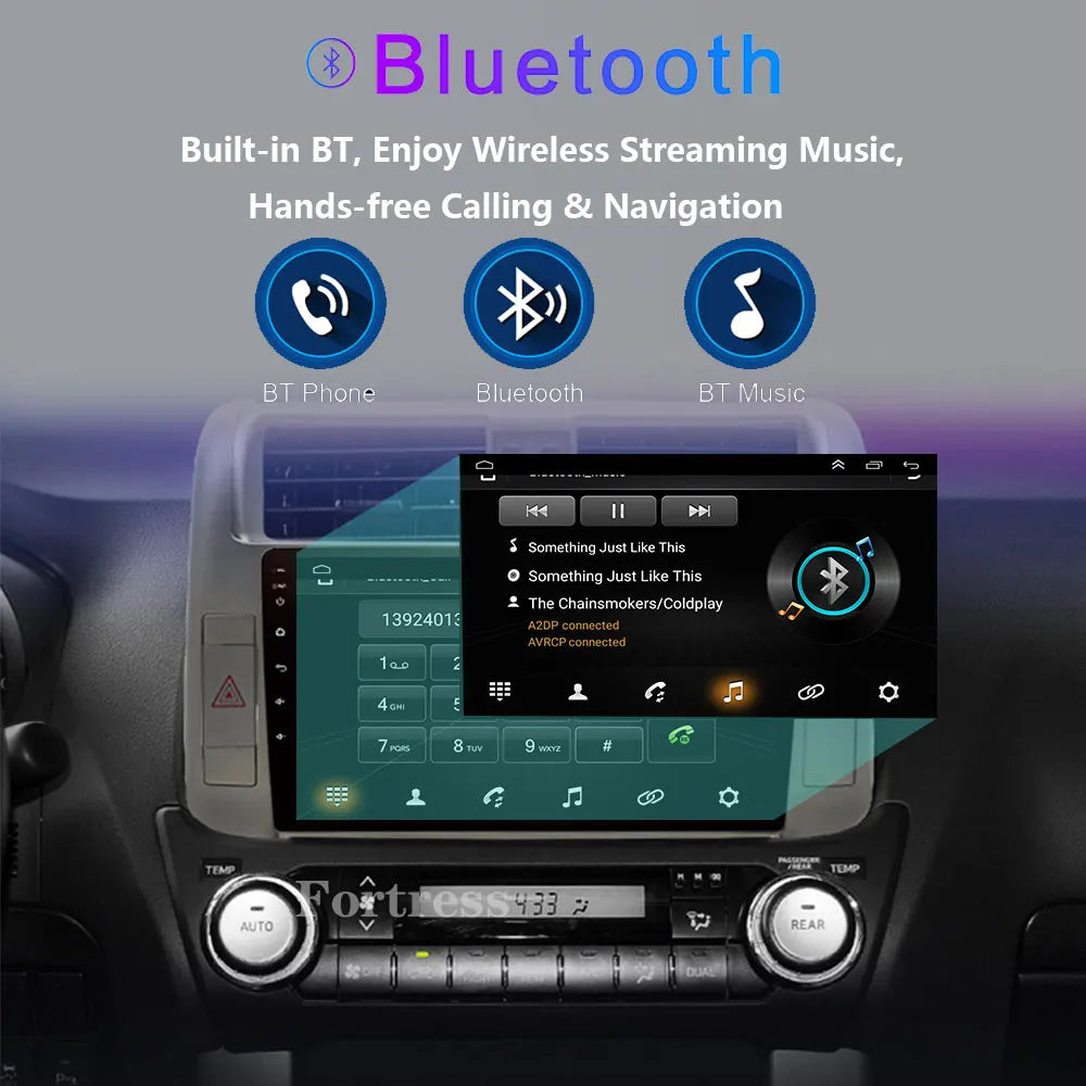 Android 16 Carplay Auto Car Radio Multimedia Player For Toyota Land Cruiser Prado 150 2009