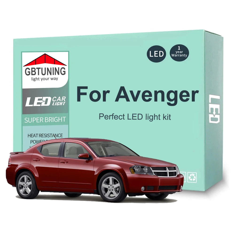 LED Interior Light Kit for Dodge Avenger 1995-2008 - Canbus Dome Map Door Trunk Bulbs | AUTOKITSHOP