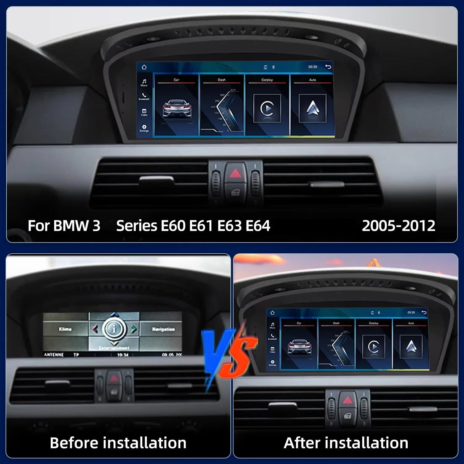 LED Interior Light Kit for BMW E64 E60 E63 - Canbus Error-Free Interior Bulbs