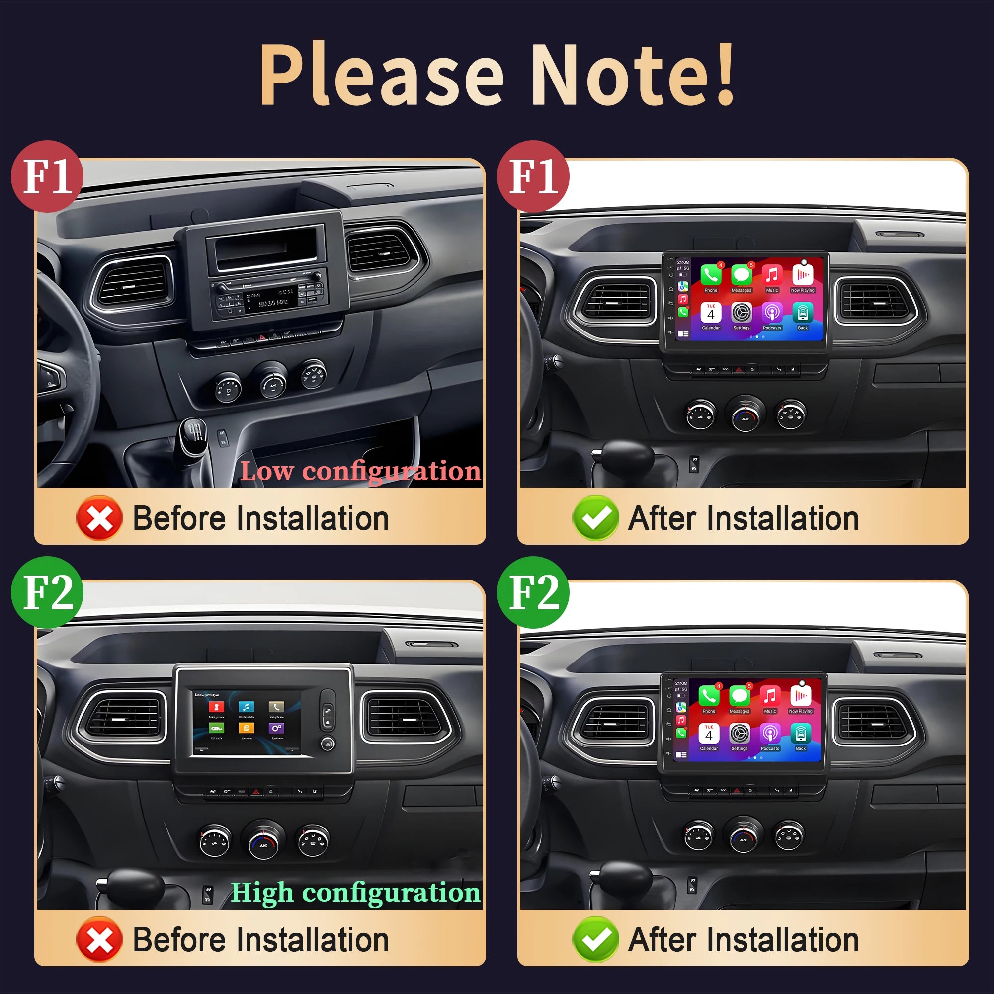 For Renault Master 2019-2022 Android 14 Car Radio Multimedia Navigation Wireless Carplay S