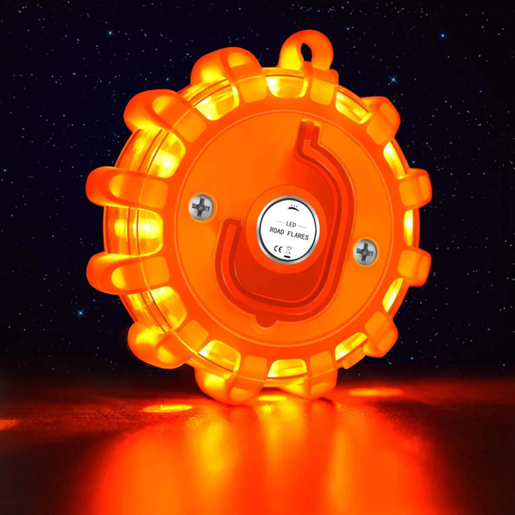 LED Road Flares Emergency Lights Magnetic Base Waterproof Car Traffic Warning Flare 360° V