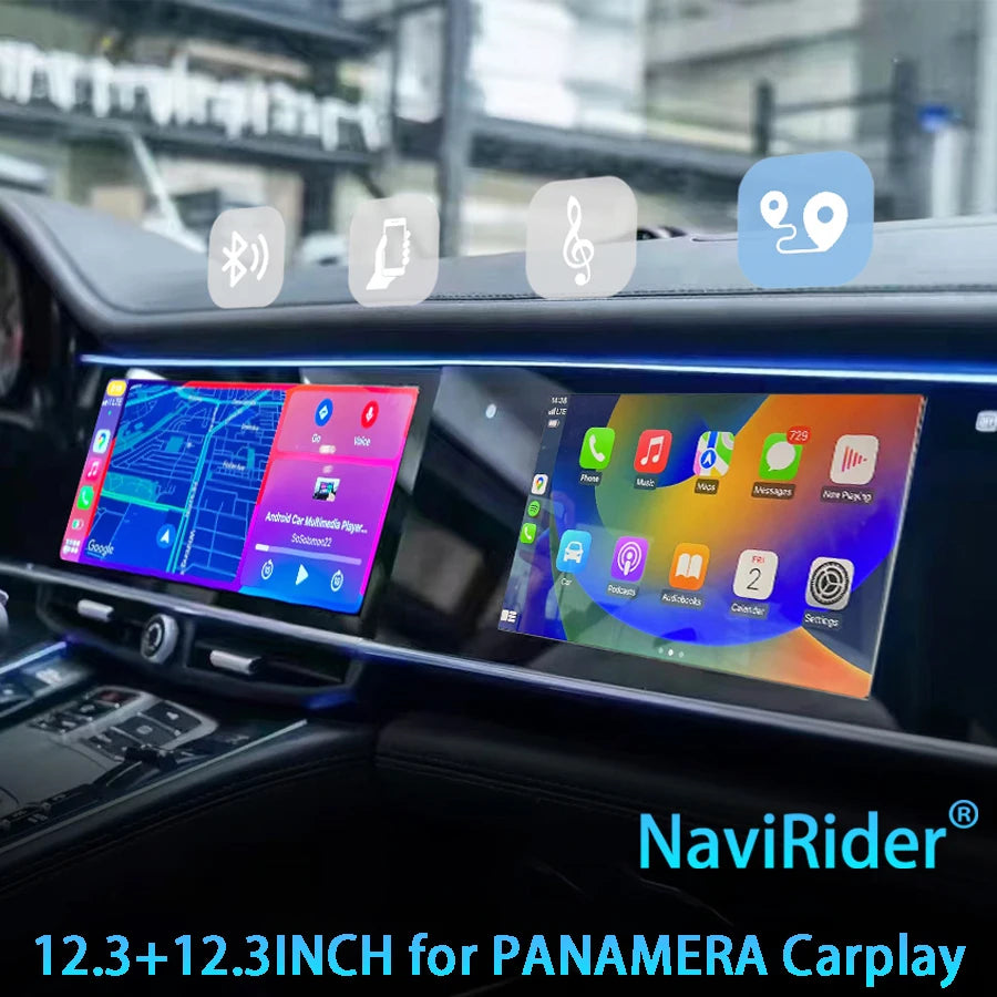 12.3+12.3"For Porsche Panamera 2010-2016 Android AUTO GPS Navigation Radio Carplay 4G 8Cor