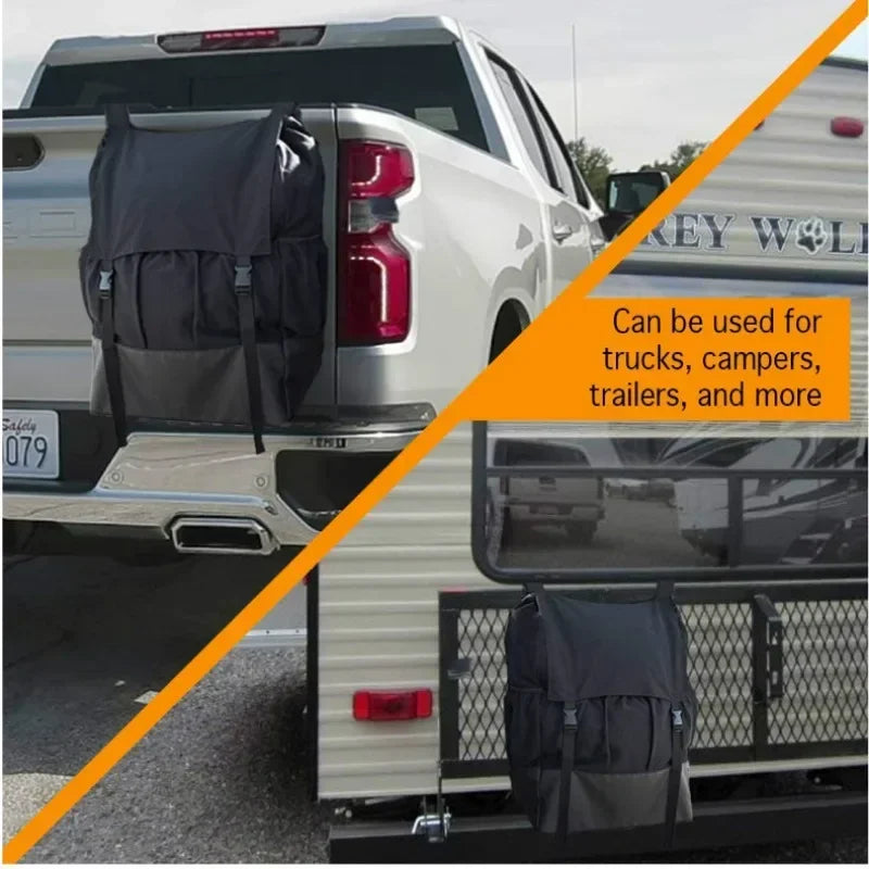 Car Spare Tire Garbage Bag Tool Storage Bag Spare Tire Hanging Bag Desert Off-road Spare Tire St - Automotive LED Light