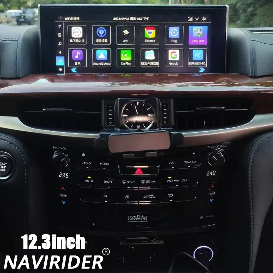 navirider CarPlay Car Multimedia Video Player car radio For LEXUS LX570 2016-2019 head uni