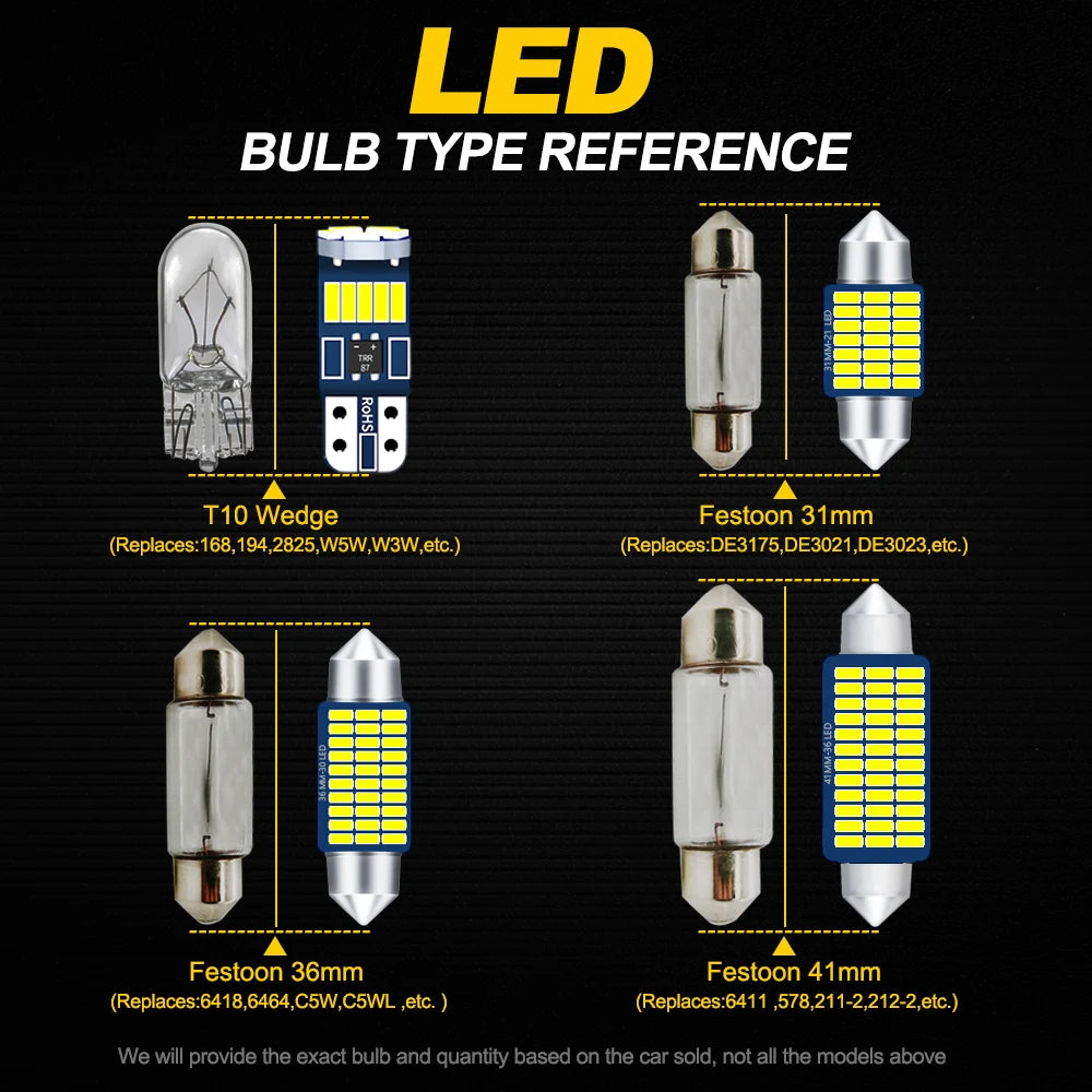 11-Piece LED Interior Light Kit for Mazda CX5 2011-2019 - Canbus Error-Free Interior Bulbs