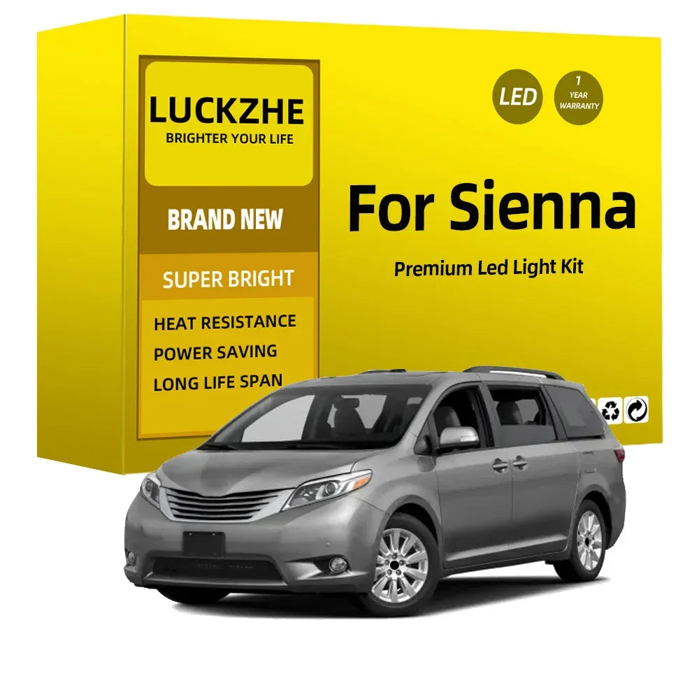 LED Interior Light Kit for Toyota Sienna 1998-2013 - Canbus Dome Map Door Trunk Bulbs | AUTOKITSHOP