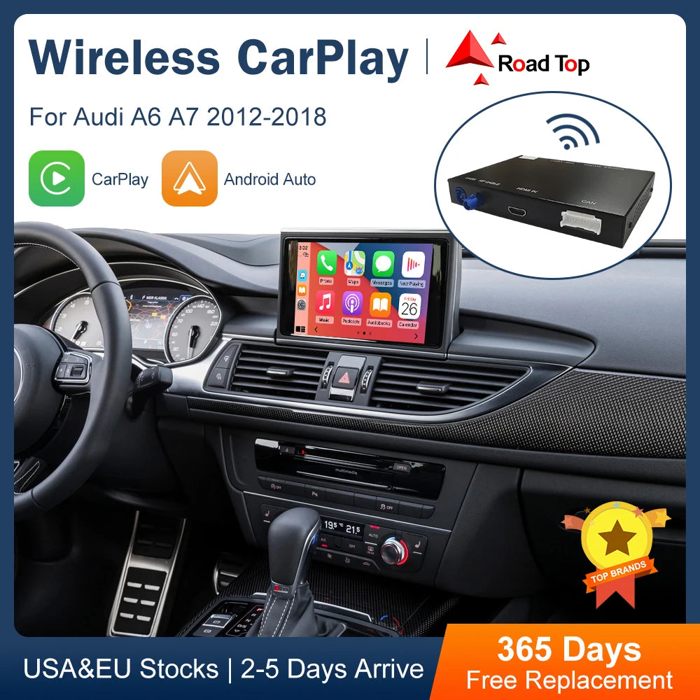Road Top Wireless CarPlay Interface for Audi A6 A7 RMC HN MHI2 2012-2018 with AirPlay Mirr | AUTOKITSHOP