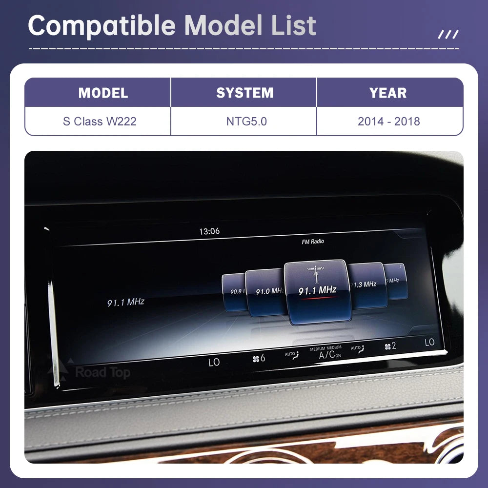 Wireless CarPlay for Mercedes Benz S Class W222 2014-2018 NTG5.0 with Android Auto Mirror  | AUTOKITSHOP