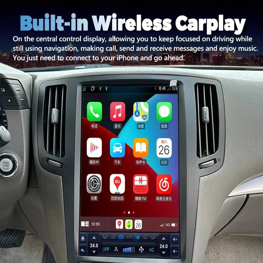 13.6" Carplay Car Multimedia Video For INFINITI G37 2007 2013 GPS Player Stereo Navi Head  | AUTOKITSHOP