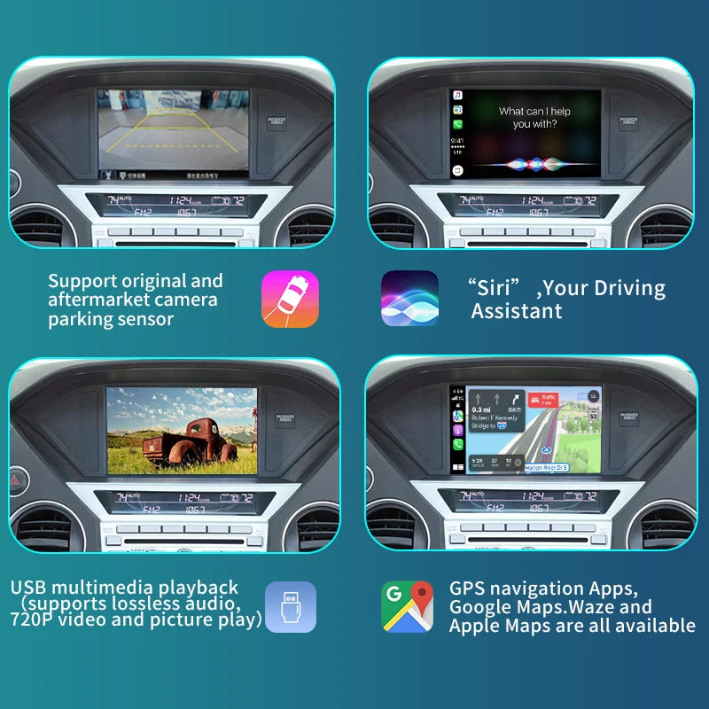 Newest Wireless Carplay Android Auto Module TV For Honda Accord/Crosstour/Spirior/Pilot Sm