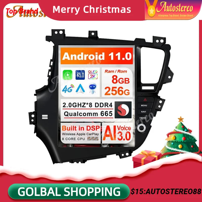 Car Radio Carplay Android 13 Multimedia Player Car Navigation For KIA Optima/KIA K5 2010-2