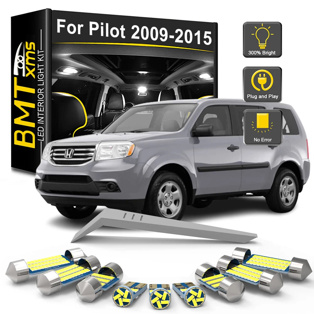 19-Piece LED Interior Light Kit for Honda Pilot - Canbus Error-Free Bulbs | AUTOKITSHOP