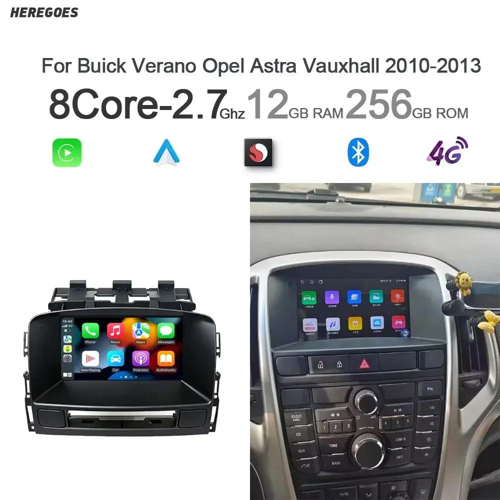 12.3" Car Radio GPS Android 14.0 8G+256G DSP Carplay WiFi Navigation Multimedia Player for Buick Verano Opel Astra Vauxh