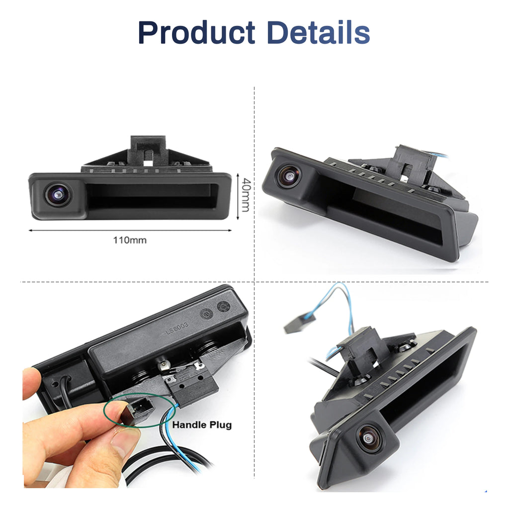 Trunk Handle Camera For BMW 3 Series 5 Series X5 X6 E39 E60 E70 E82 E90 Vehicle HD AHD 108