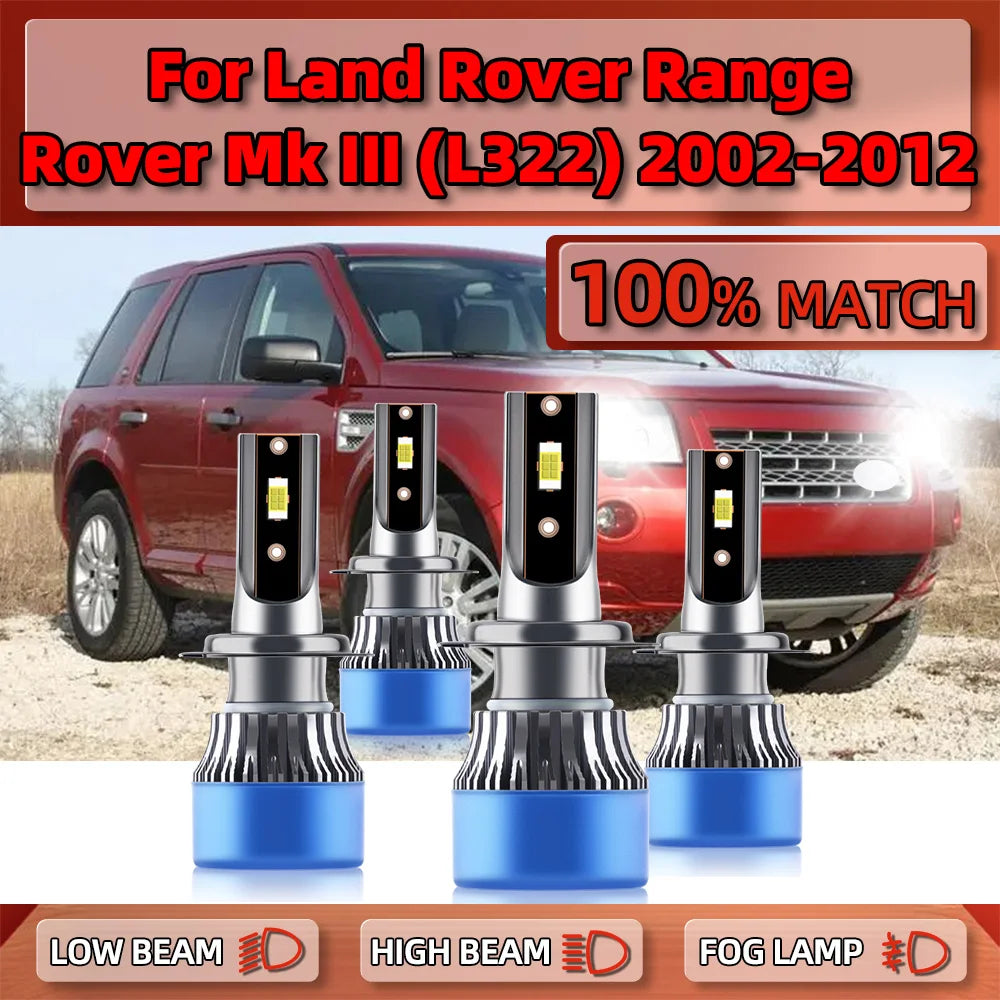 28000LM H7 LED Headlight Bulb 120W High Low Beam Car Light 12V For Land Rover RANGE ROVER
