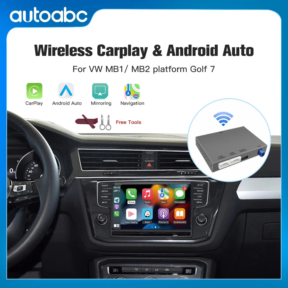 For Volkswagen Golf 7 Wireless Carplay Android Auto With MIBI System Multimedia Accessory