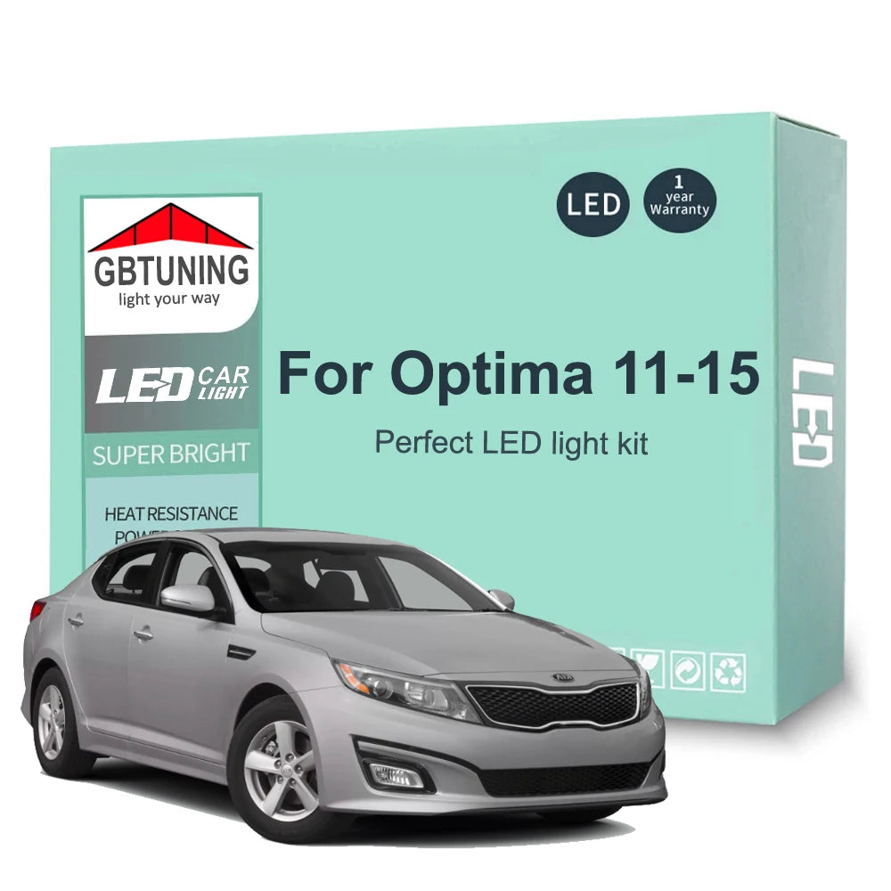 12-Piece LED Interior Light Kit for KIA Optima K5 Magentis - Canbus Error-Free Bulbs | AUTOKITSHOP
