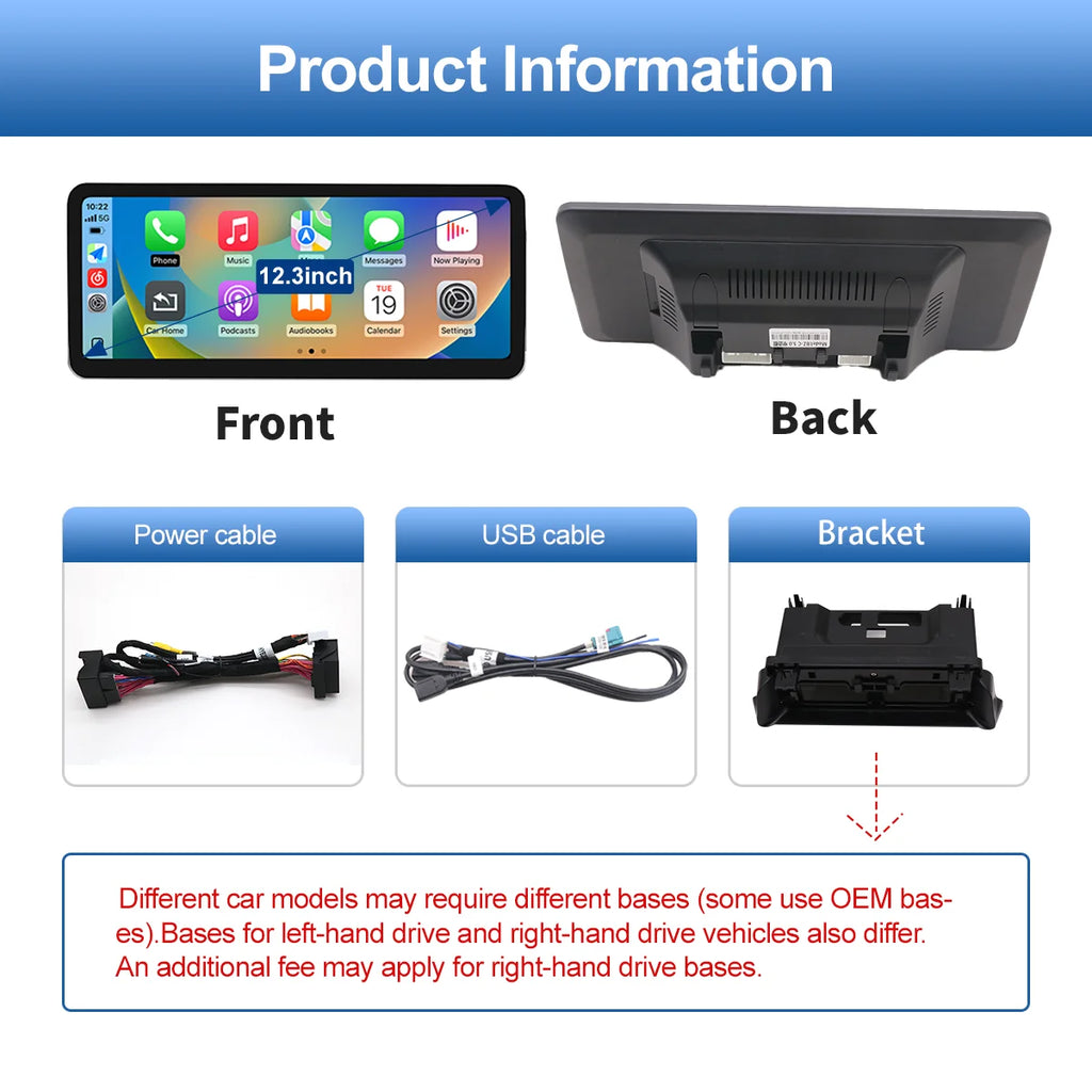 12.3 '2400*900 Wireless CarPlay For Ultra Thin Mercedes Benz GLA CLA GLC GLK W205 W176 C11 | AUTOKITSHOP