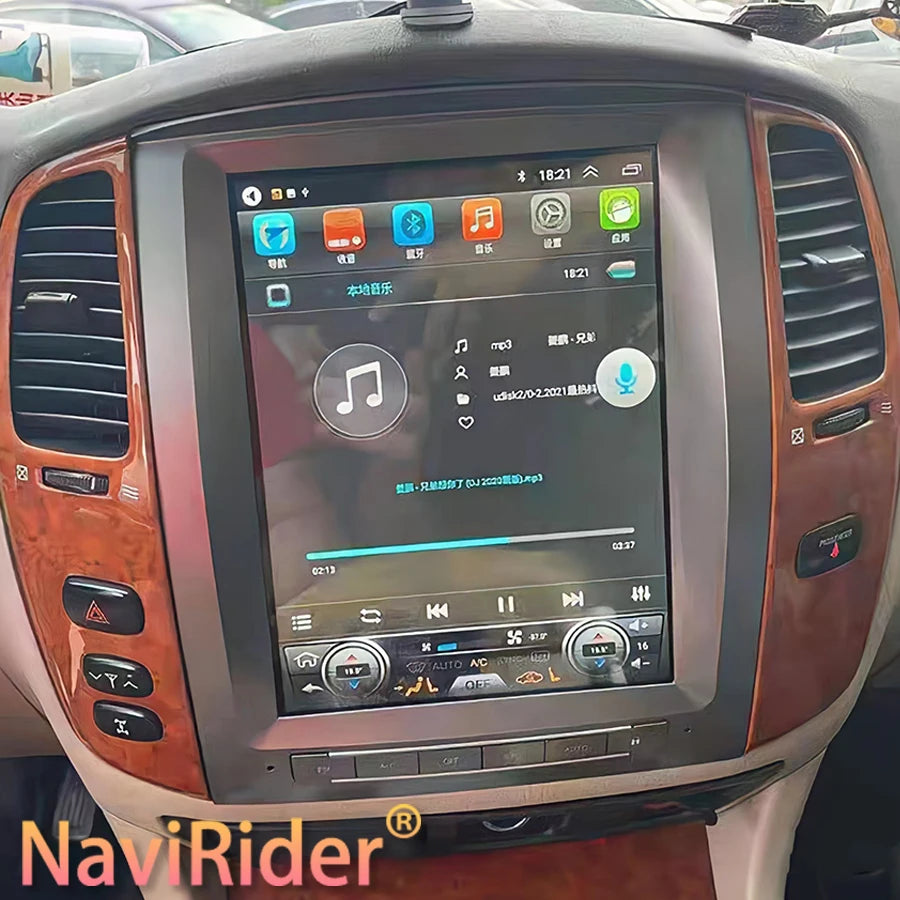 12.1'' Android Screen GPS For Toyota LC100 2006-2011 Landcruiser 100 Series Tesla Style Mu