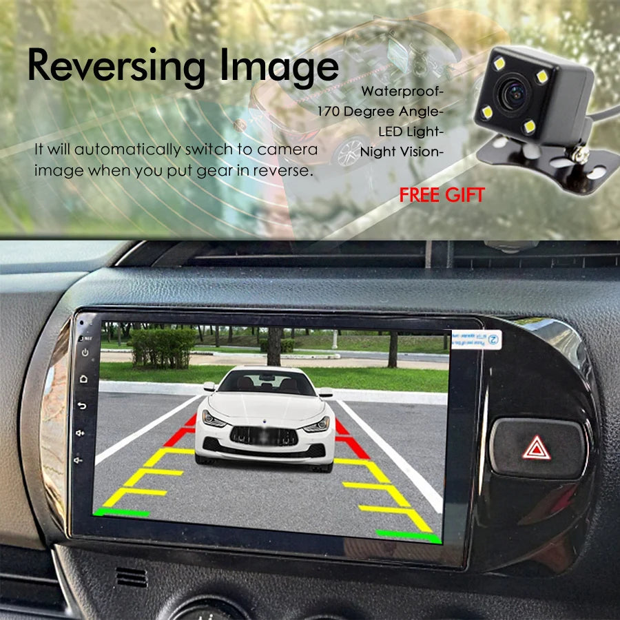 AI Voice Android14 Big Screen Car Video Player Radio Upgrade For Toyota Vitz 3 III XP130 1
