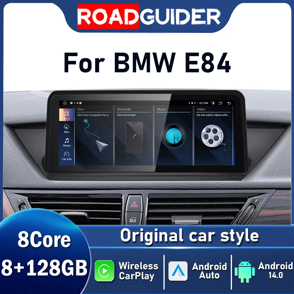 10.25INCH Android 14 For BMW X1 E84 2009-2015 No Screen CIC System Car Radio Wireless CarP