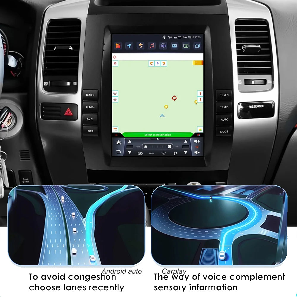 Android 16 For Toyota Land Cruiser Prado 120 2004-2009 For Lexus Gx470 Car Radio 9.7 Inch  | AUTOKITSHOP
