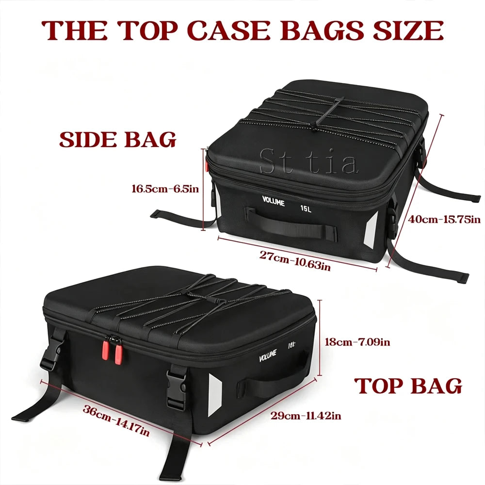 Waterproof Top Case Bag For BMW R 1300 GS R1300GS Adventure GS1300 Tail Trunk Luggage Bag Motorc - Automotive LED Light