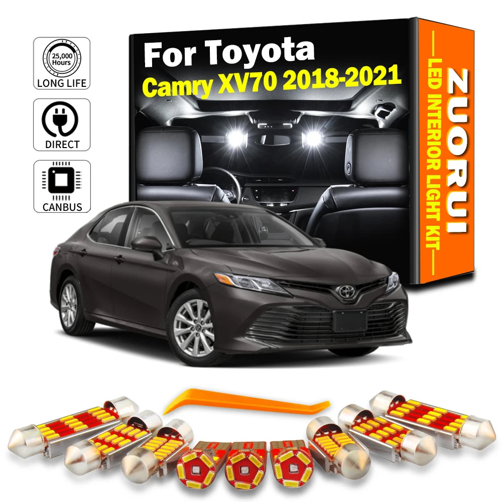 8-Piece LED Interior Light Kit for Toyota Camry XV70 - Canbus Error-Free Bulbs | AUTOKITSHOP