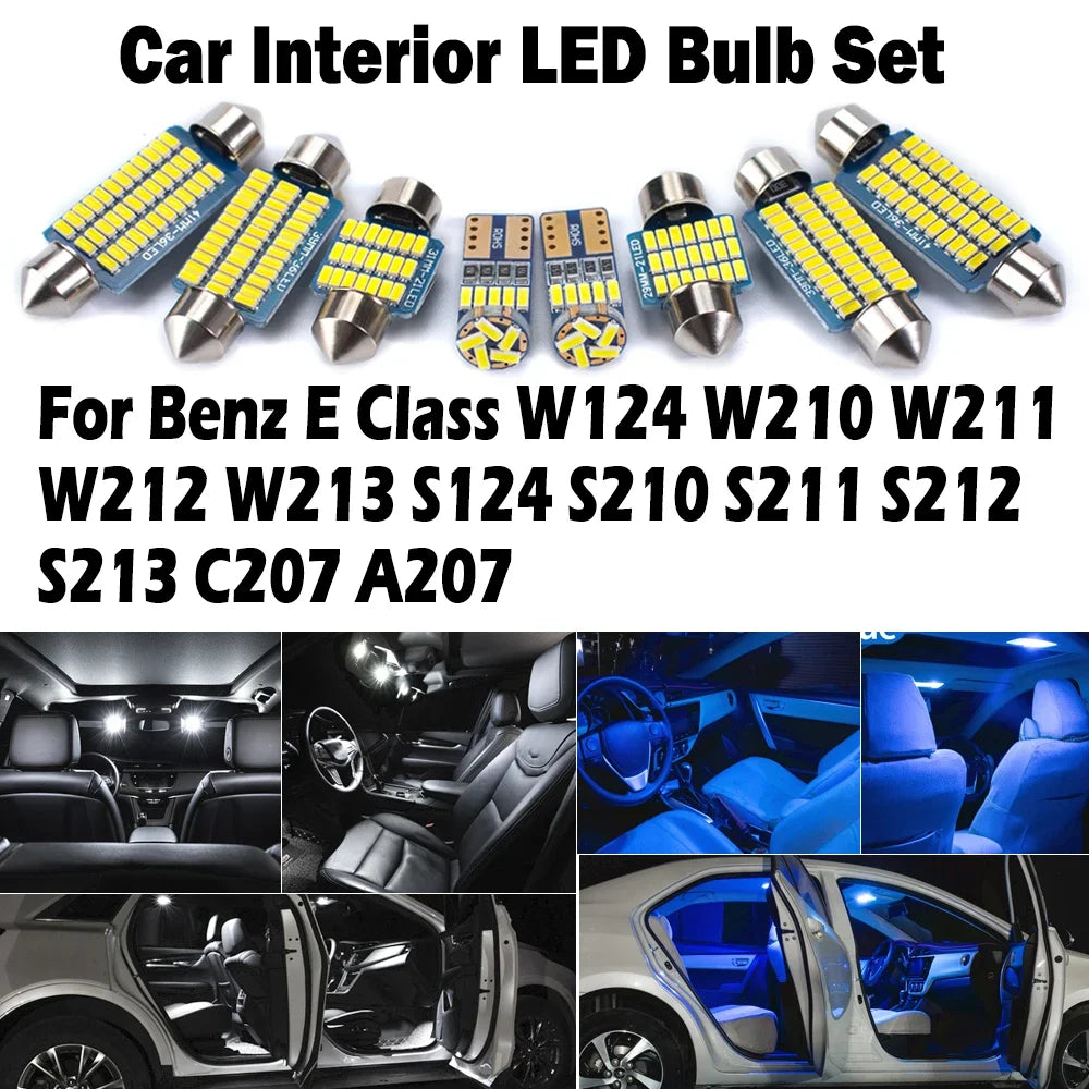 LED Interior Light Kit for Mercedes Benz E Class W124 W210 W211 W212 W213 S124 S210 S211 S212 S213 C207 A207 - Canbus...