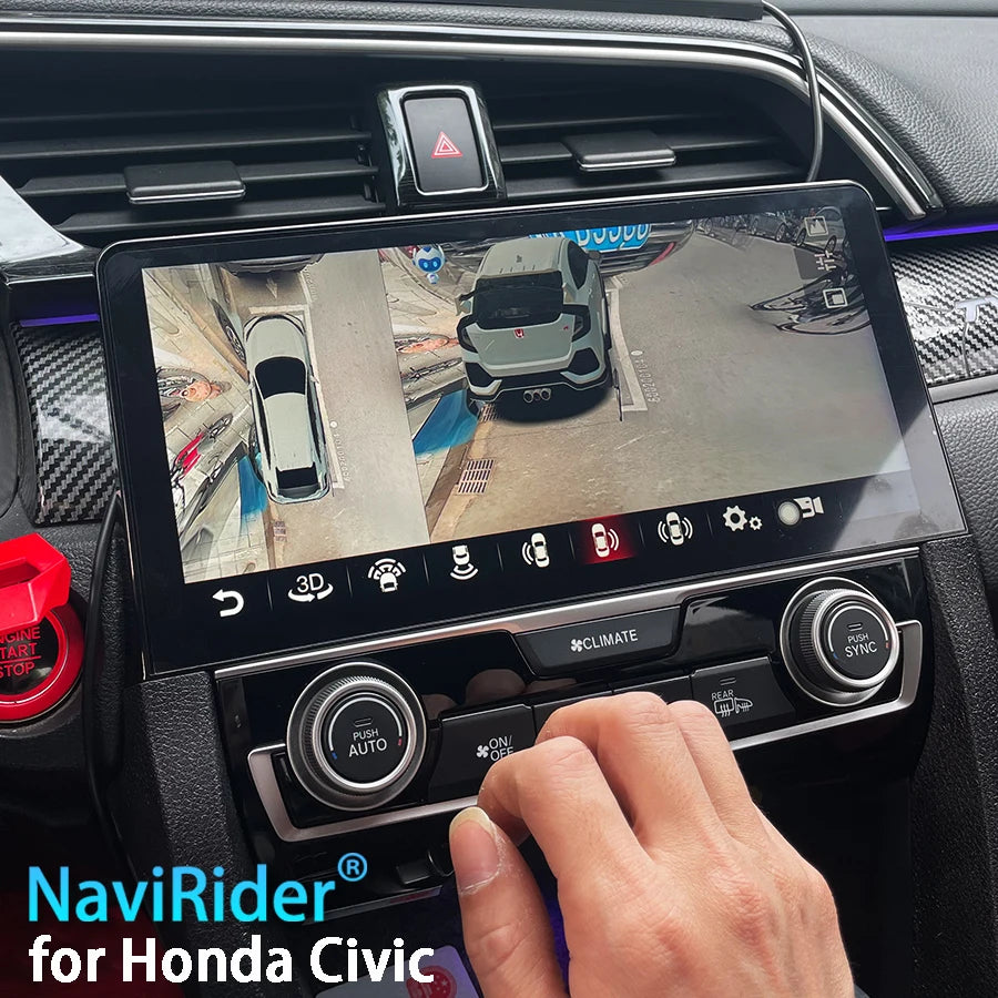 10.33inch Original Style Car Radio Android 14 Screen For Honda Civic 2016 - 2018 GPS Multi