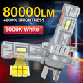 Canbus H1 H7 LED Headight 80000LM H11 9005 9006 9012 H4 CSP Car Light Bulb 6000K Cool Whit