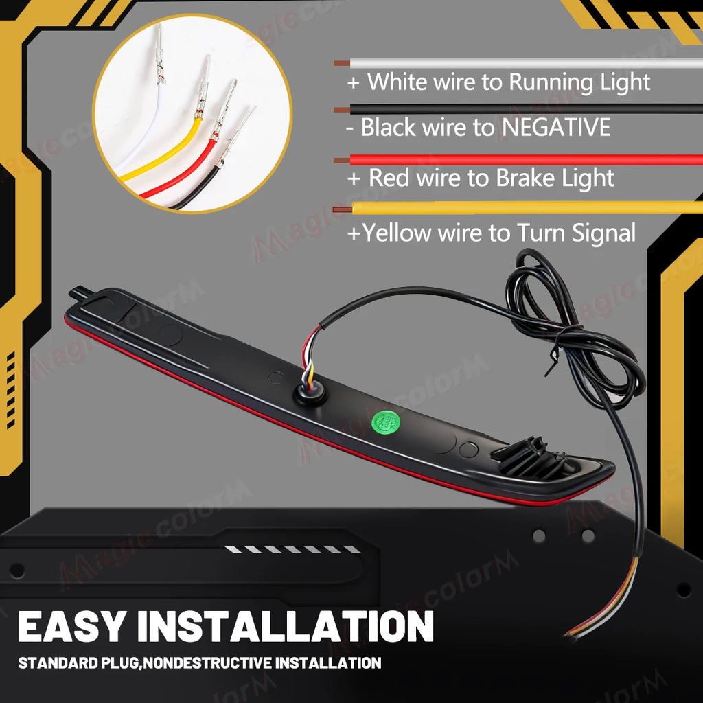 For Kia RIO 2012 2013 2014 2015 LED Rear Bumper Reflector Lights Driving Car Running Brake | AUTOKITSHOP
