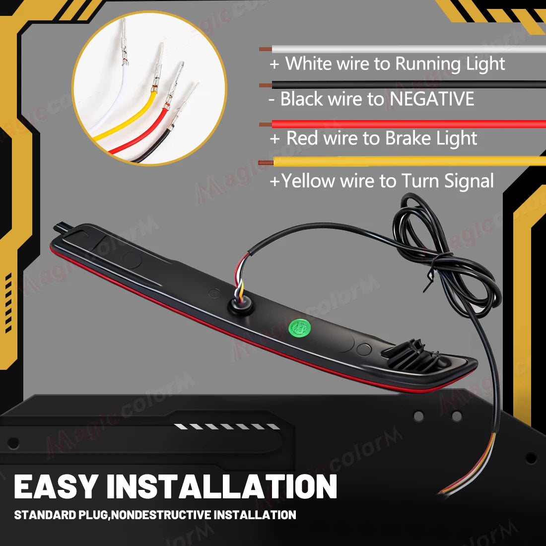 For Kia RIO 2012 2013 2014 2015 LED Rear Bumper Reflector Lights Driving Car Running Brake | AUTOKITSHOP