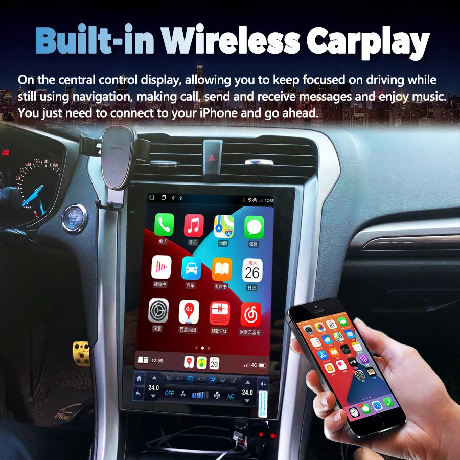 Android 13 1920*1080 2K Screen 256GB 13.8Inch 2Din Car Carplay For Ford Mondeo Fusion 2014 | AUTOKITSHOP