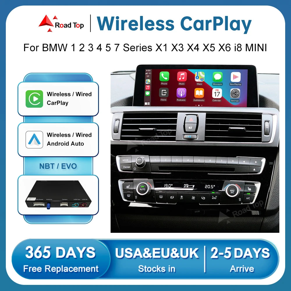 Wireless CarPlay Android Auto for BMW 1 2 3 4 5 6 7 Series X1 X3 X4 X5 X6 MINI F15 F16 F25 | AUTOKITSHOP