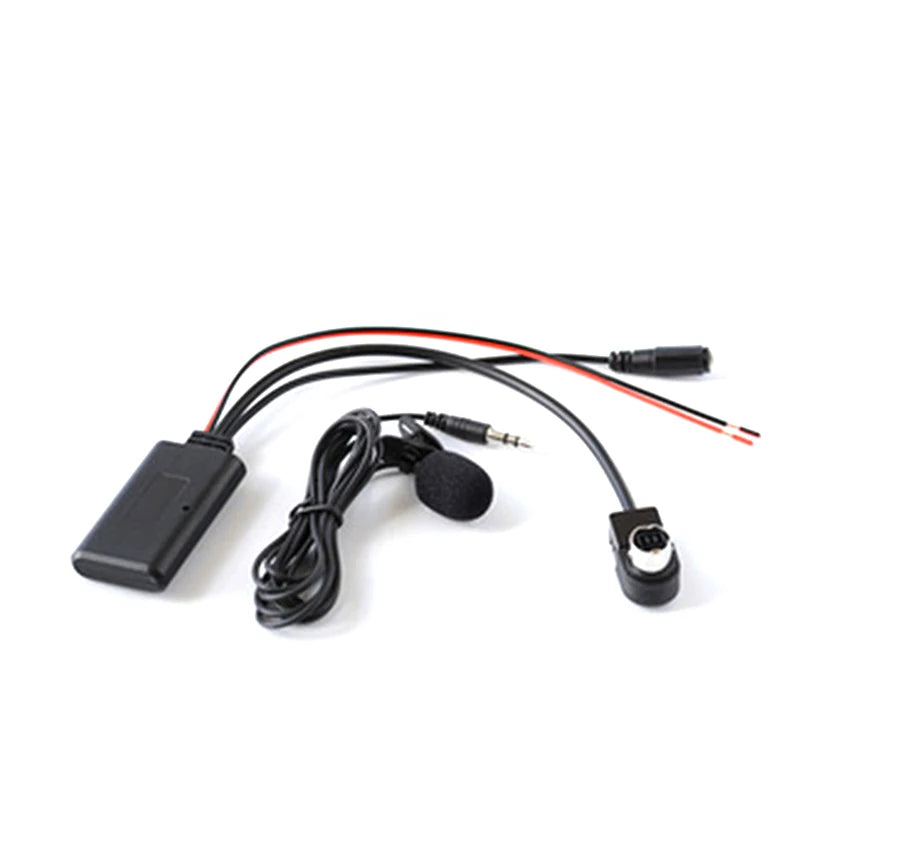Bluetooth AUX Cable Adapter Wireless Microphone Handsfree Adapter for Alpine KCE-237B CDE-
