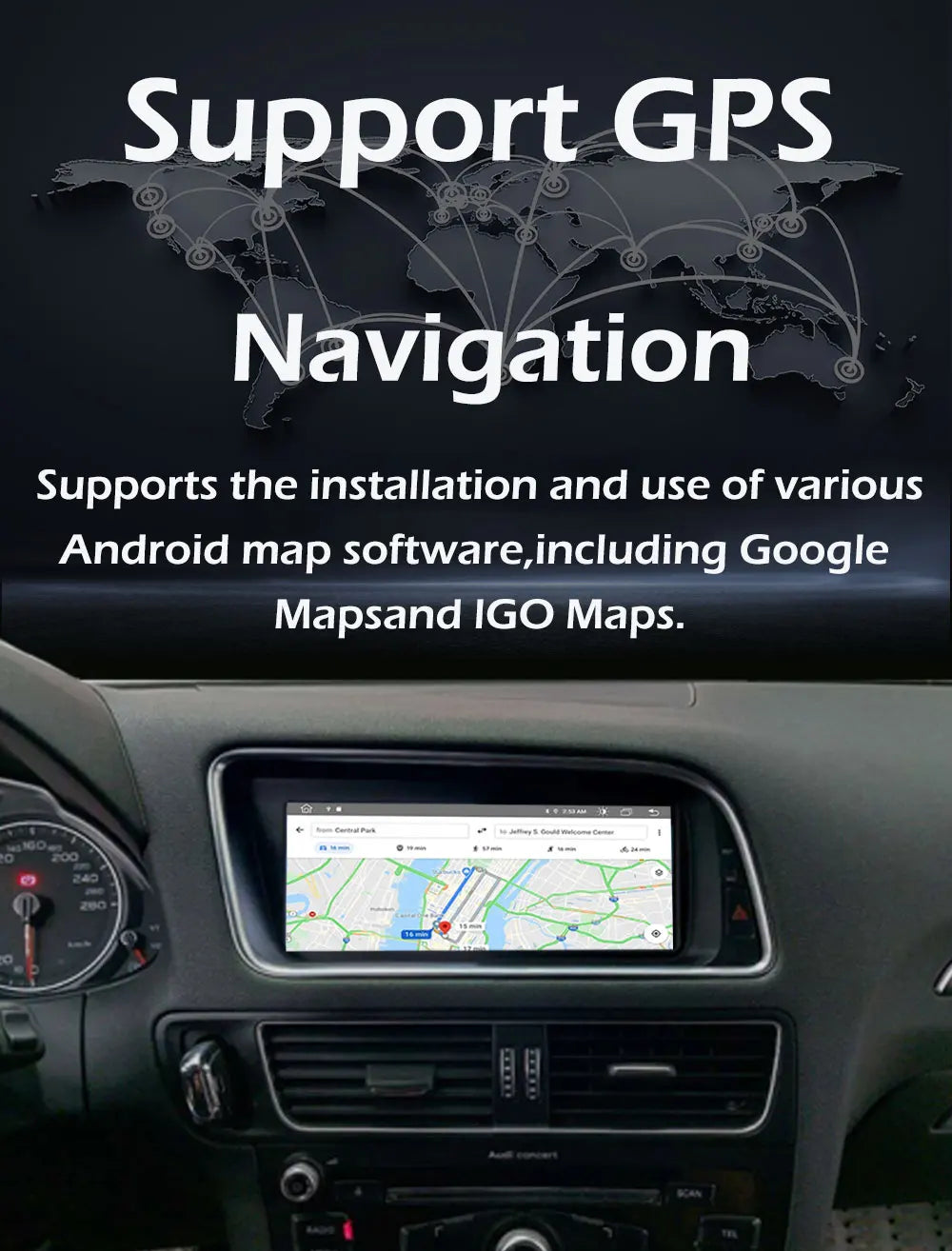 Car Multimedia Audio Player Wireless Carplay For Audi Q5 2008 2009 2010 2011 2012 - 2017 A | AUTOKITSHOP